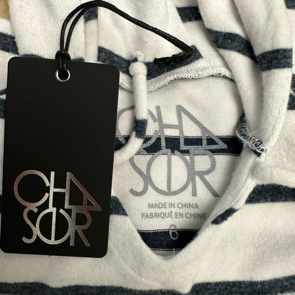 Chaser Girls Brushed Striped Hoodie NWT - Picture 3 of 3